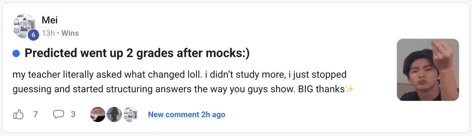 A student win shared in the iBOrbit community (3)